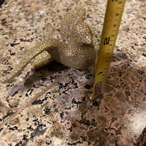 18 Gold Glitter Dove Ornaments With Bells - Picture 10 of 16